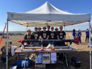 ISU Rocket Club with 3D Printed Rocket on Site of Launch