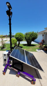 Solar panel surveillance equipment.